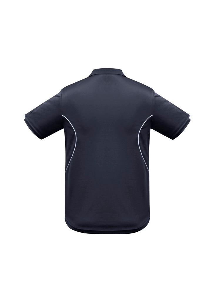Razor Kids Short Sleeve Polo Navy/White back view