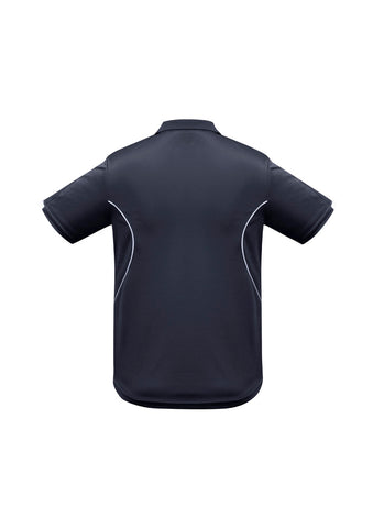 Razor Kids Short Sleeve Polo Navy/White back view