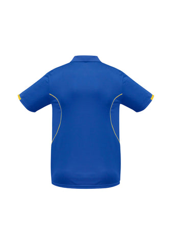 Razor Kids Short Sleeve Polo Royal/Gold back view