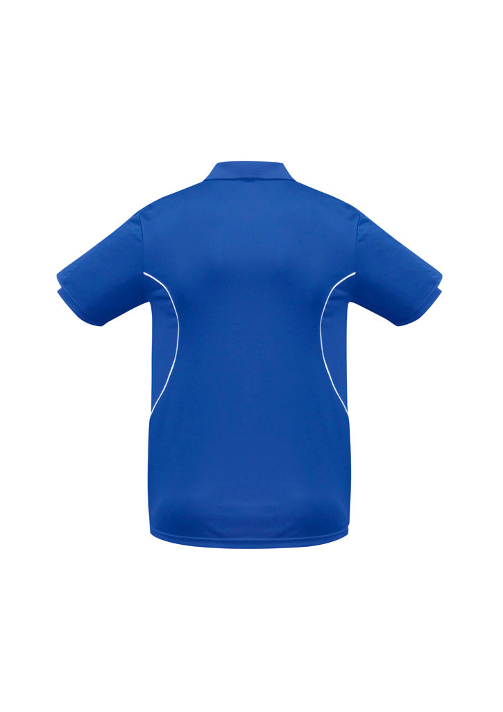 Razor Kids Short Sleeve Polo Royal/White back view
