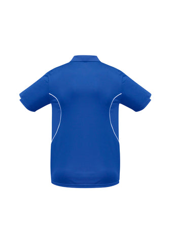 Razor Kids Short Sleeve Polo Royal/White back view