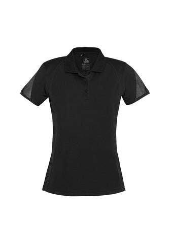 Razor Womens Short Sleeve Polo Black/Black