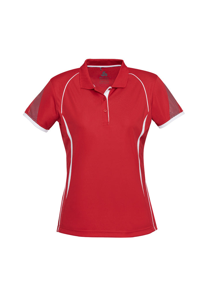 Razor Womens Short Sleeve Polo Red/White