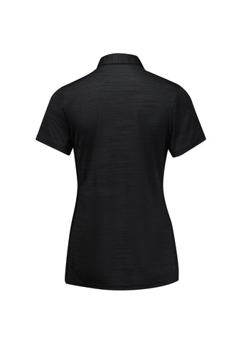 Orbit Womens Short Sleeve Polo Black back view