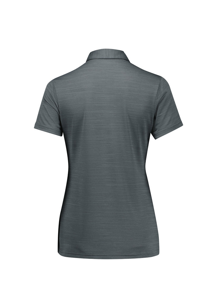 Orbit Womens Short Sleeve Polo Dark Grey Carbon back view