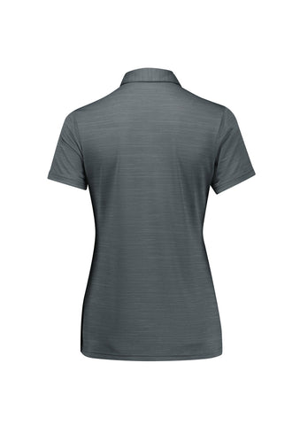 Orbit Womens Short Sleeve Polo Dark Grey Carbon back view