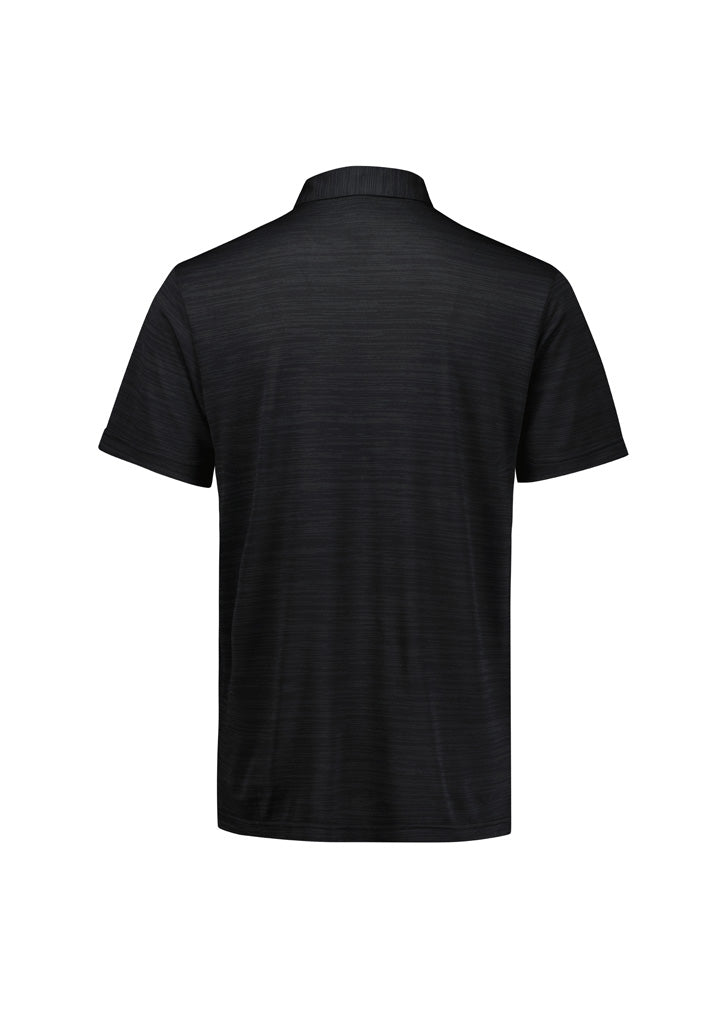 Orbit Mens Short Sleeve Polo Black back view