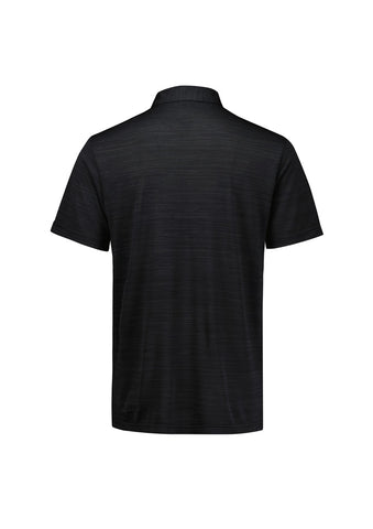 Orbit Mens Short Sleeve Polo Black back view