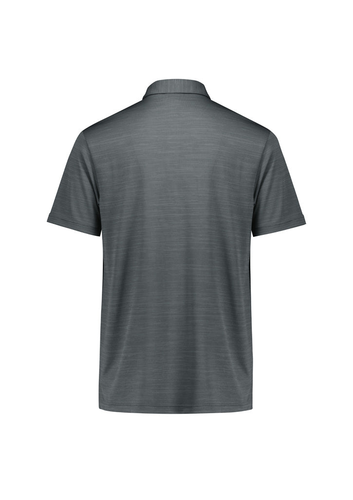 Orbit Mens Short Sleeve Polo Dark Grey Carbon back view