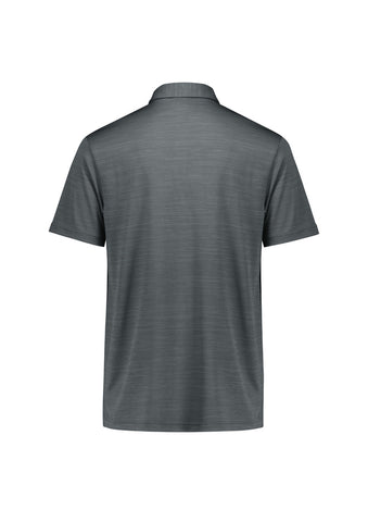 Orbit Mens Short Sleeve Polo Dark Grey Carbon back view