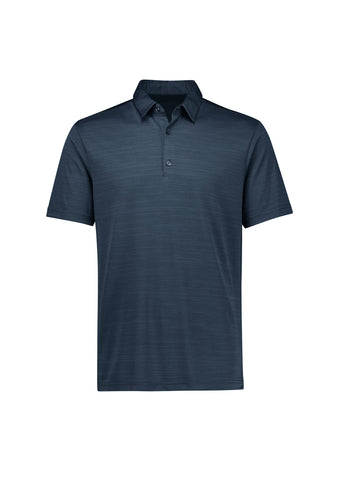 Orbit Mens Short Sleeve Polo Navy front view
