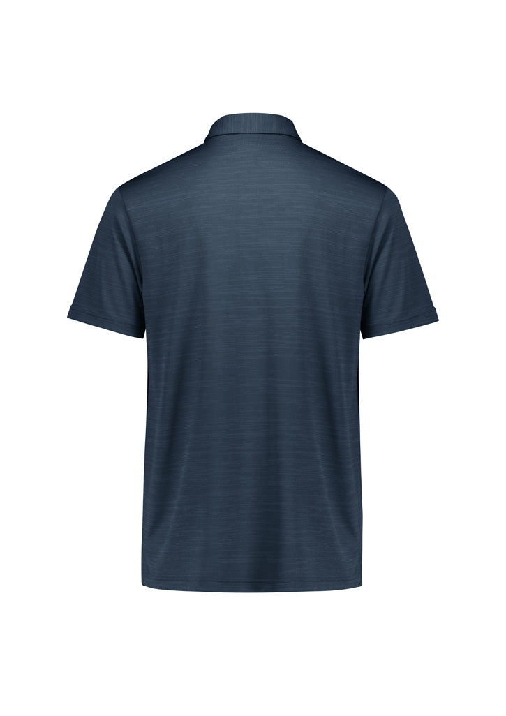 Orbit Mens Short Sleeve Polo Navy back view