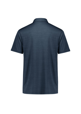 Orbit Mens Short Sleeve Polo Navy back view