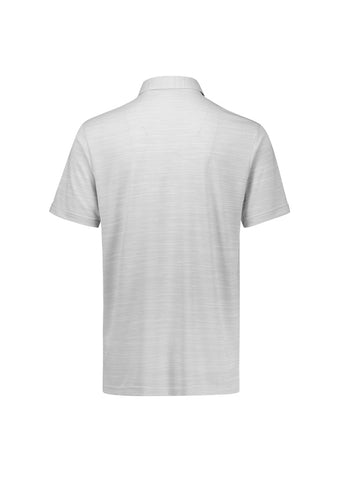 Orbit Mens Short Sleeve Polo Silver back view