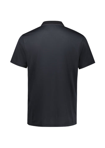 Echo Mens Short Sleeve Polo Black Graphite back view