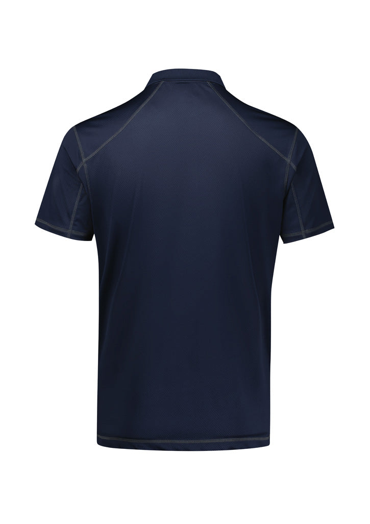 Dart Mens Short Sleeve Polo Navy/Navy back view