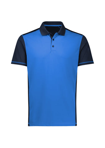 Dart Mens Short Sleeve Polo Navy/Royal front view