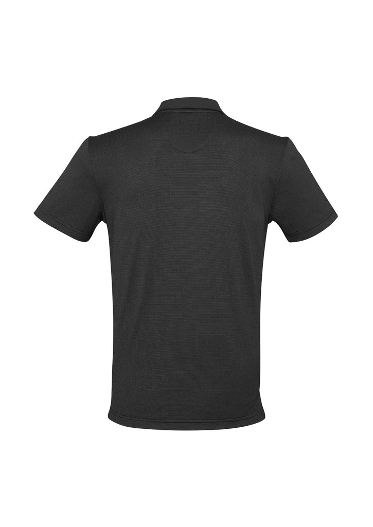 Shadow Mens Short Sleeve Polo Graphite Black back view