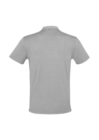 Shadow Mens Short Sleeve Polo Silver Grey back view