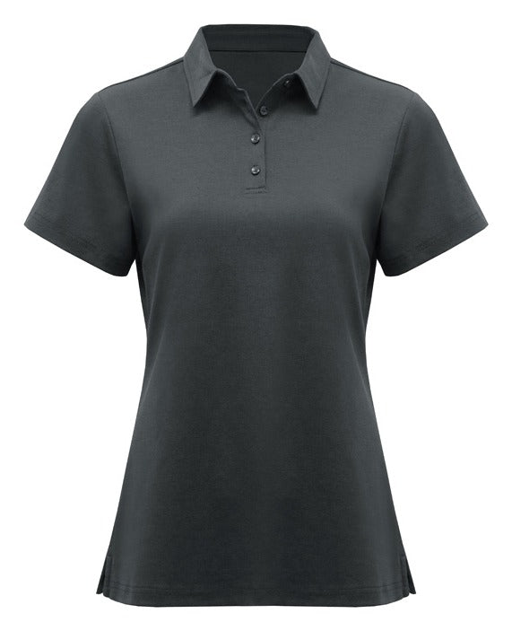 Lotus Womens Short Sleeve Polo in Charcoal