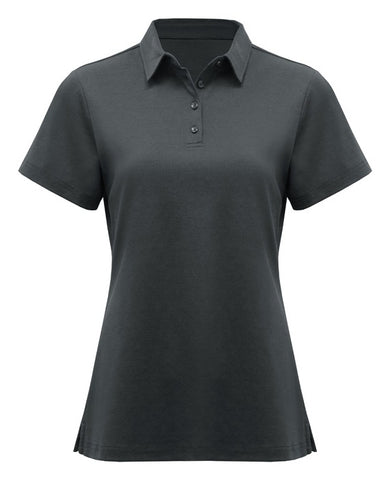 Lotus Womens Short Sleeve Polo in Charcoal