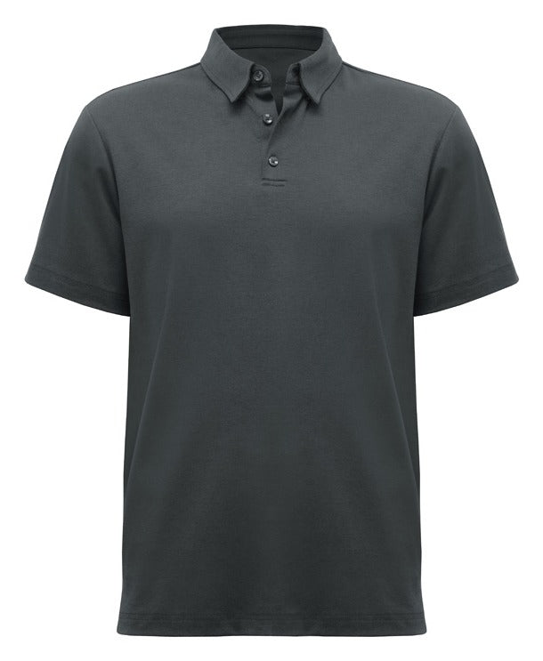 Lotus Mens Short Sleeve Polo in Charcoal