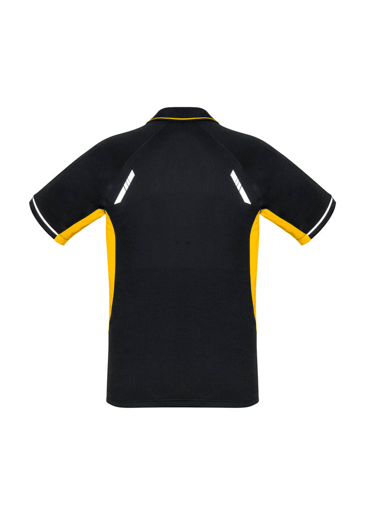 Renegade Kids Short Sleeve Polo Black/Gold/Silver back view