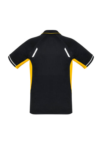 Renegade Kids Short Sleeve Polo Black/Gold/Silver back view