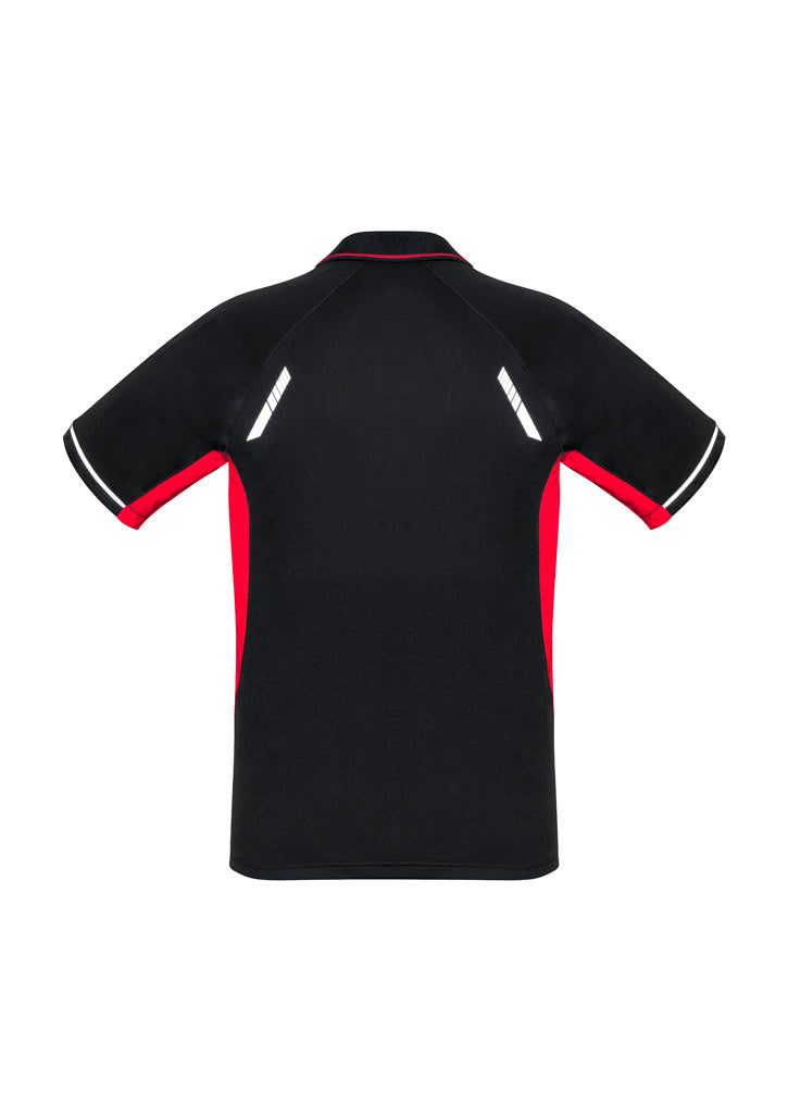 Renegade Kids Short Sleeve Polo Black/Red/Silver back view