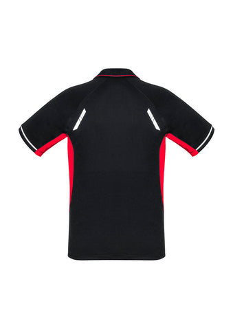 Renegade Kids Short Sleeve Polo Black/Red/Silver back view