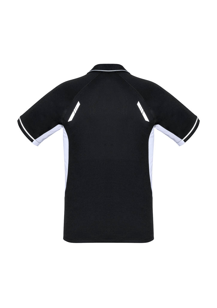 Renegade Kids Short Sleeve Polo Black/White/Silver back view