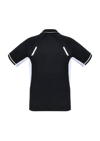 Renegade Kids Short Sleeve Polo Black/White/Silver back view
