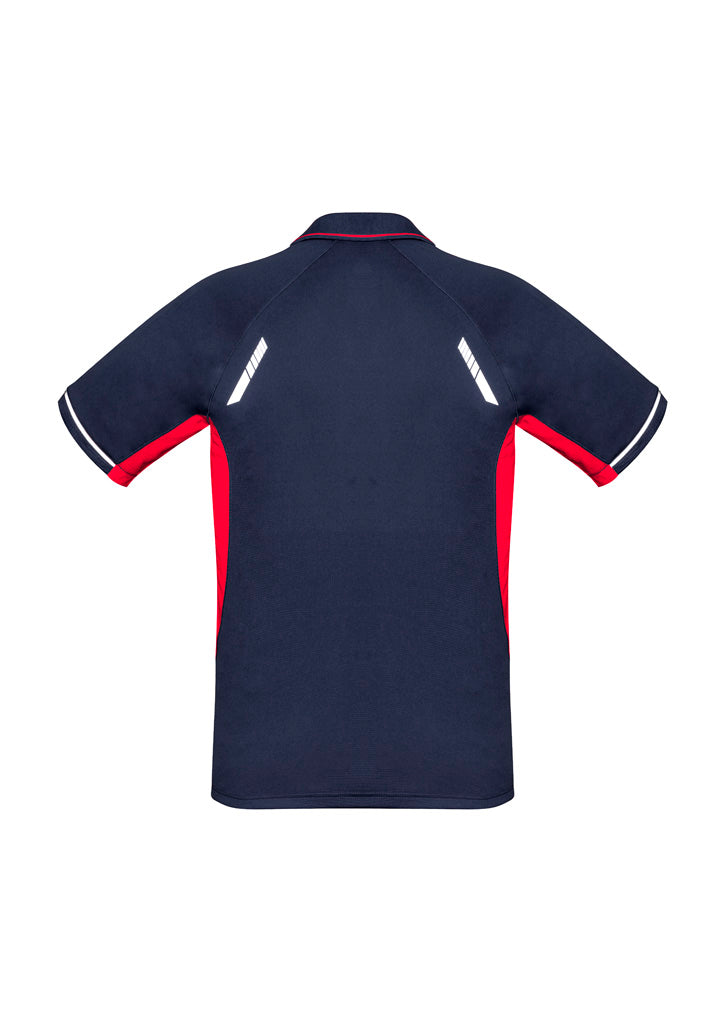 Renegade Kids Short Sleeve Polo Navy/Red/Silver back view