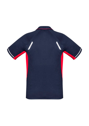 Renegade Kids Short Sleeve Polo Navy/Red/Silver back view