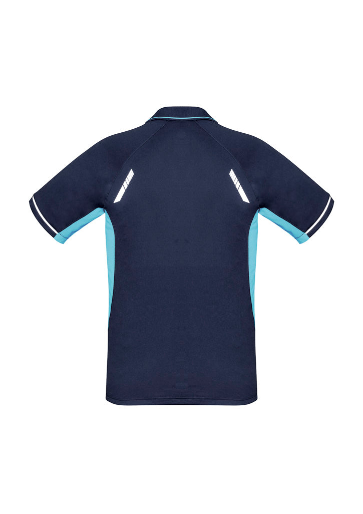 Renegade Kids Short Sleeve Polo Navy/Sky/Silver back view