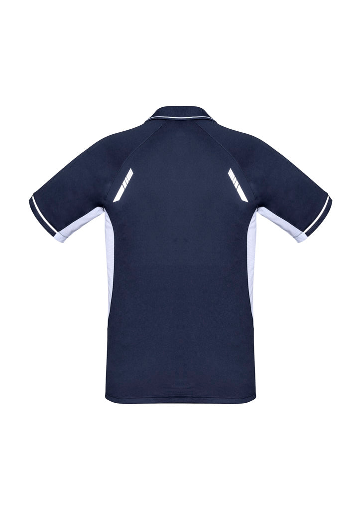 Renegade Kids Short Sleeve Polo Navy/White/Silver back view
