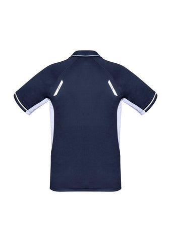 Renegade Kids Short Sleeve Polo Navy/White/Silver back view
