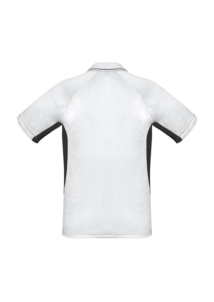 Renegade Kids Short Sleeve Polo White/Black/Silver back view