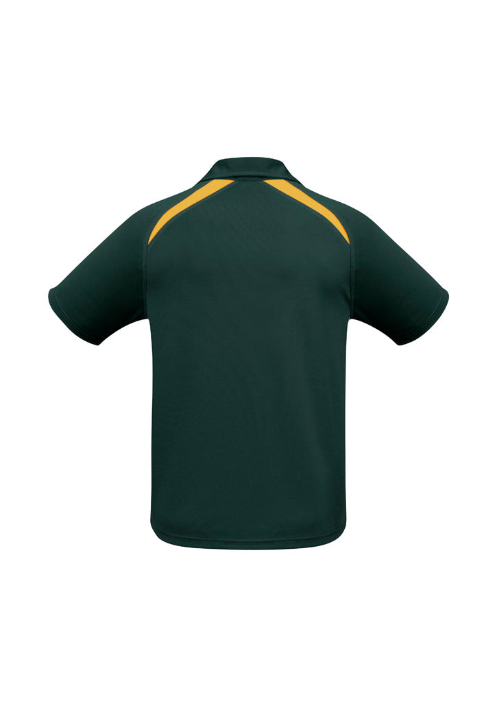 Splice Kids Short Sleeve Polo Forest/Gold back view