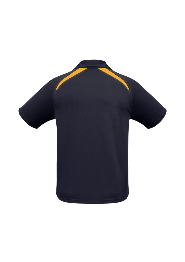 Splice Kids Short Sleeve Polo Navy/Gold back view