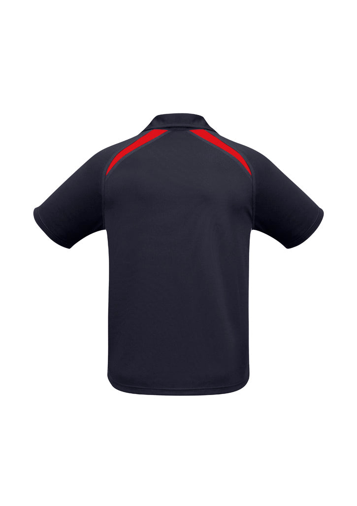 Splice Kids Short Sleeve Polo Navy/Red back view