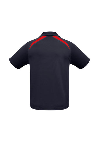 Splice Kids Short Sleeve Polo Navy/Red back view