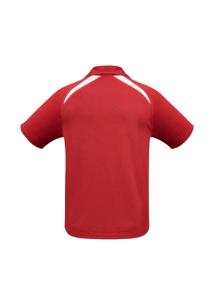 Splice Kids Short Sleeve Polo Red/White back view