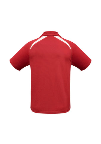 Splice Kids Short Sleeve Polo Red/White back view