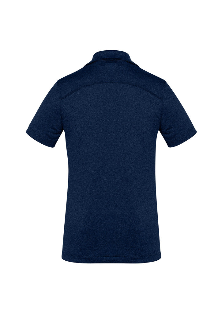Aero Womens Short Sleeve Polo Navy back view