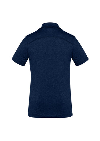 Aero Womens Short Sleeve Polo Navy back view