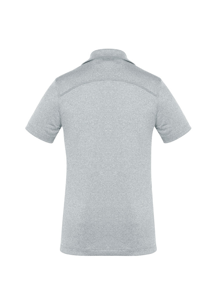 Aero Womens Short Sleeve Polo Silver back view