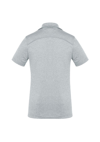 Aero Womens Short Sleeve Polo Silver back view
