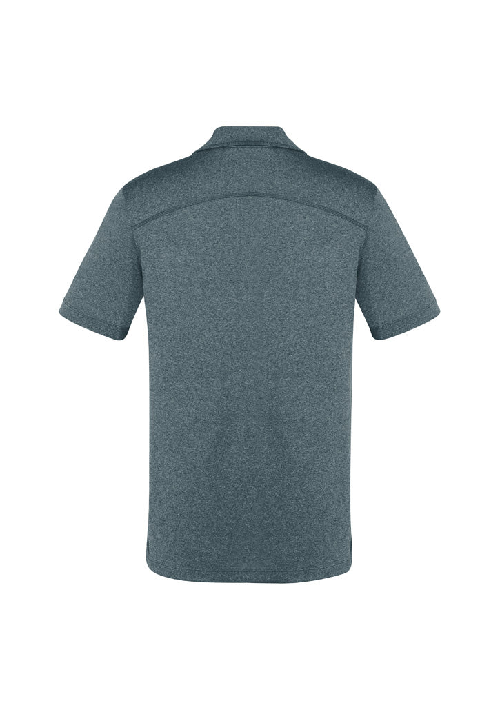 Aero Mens Short Sleeve Polo Charcoal back view