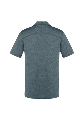 Aero Mens Short Sleeve Polo Charcoal back view